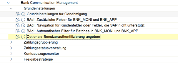 SAP BCM Customizing